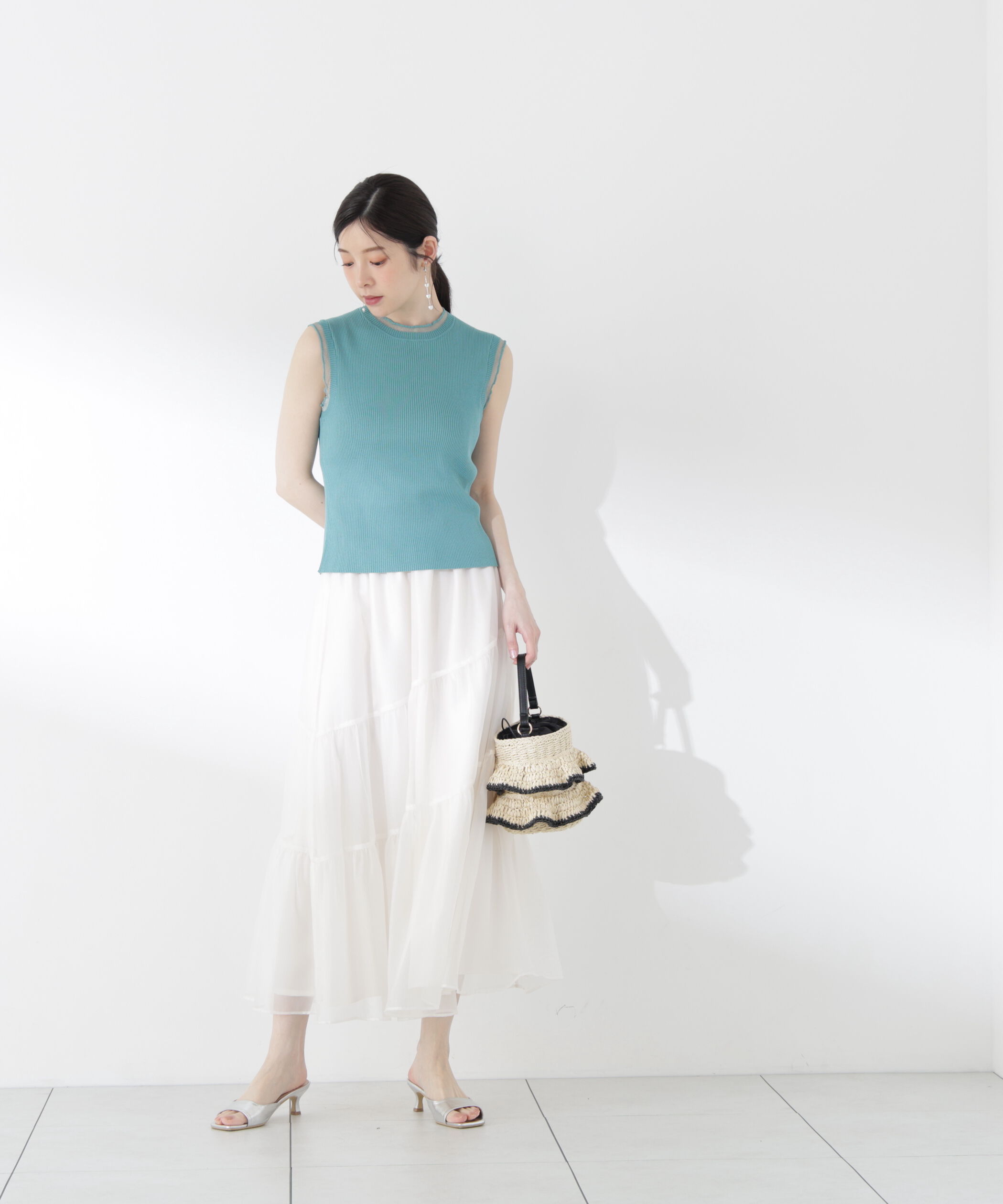 PROPORTION BODY DRESSING「＜中川紅葉さん着用＞部分シアーノースリーニット」|ニット・セーター|