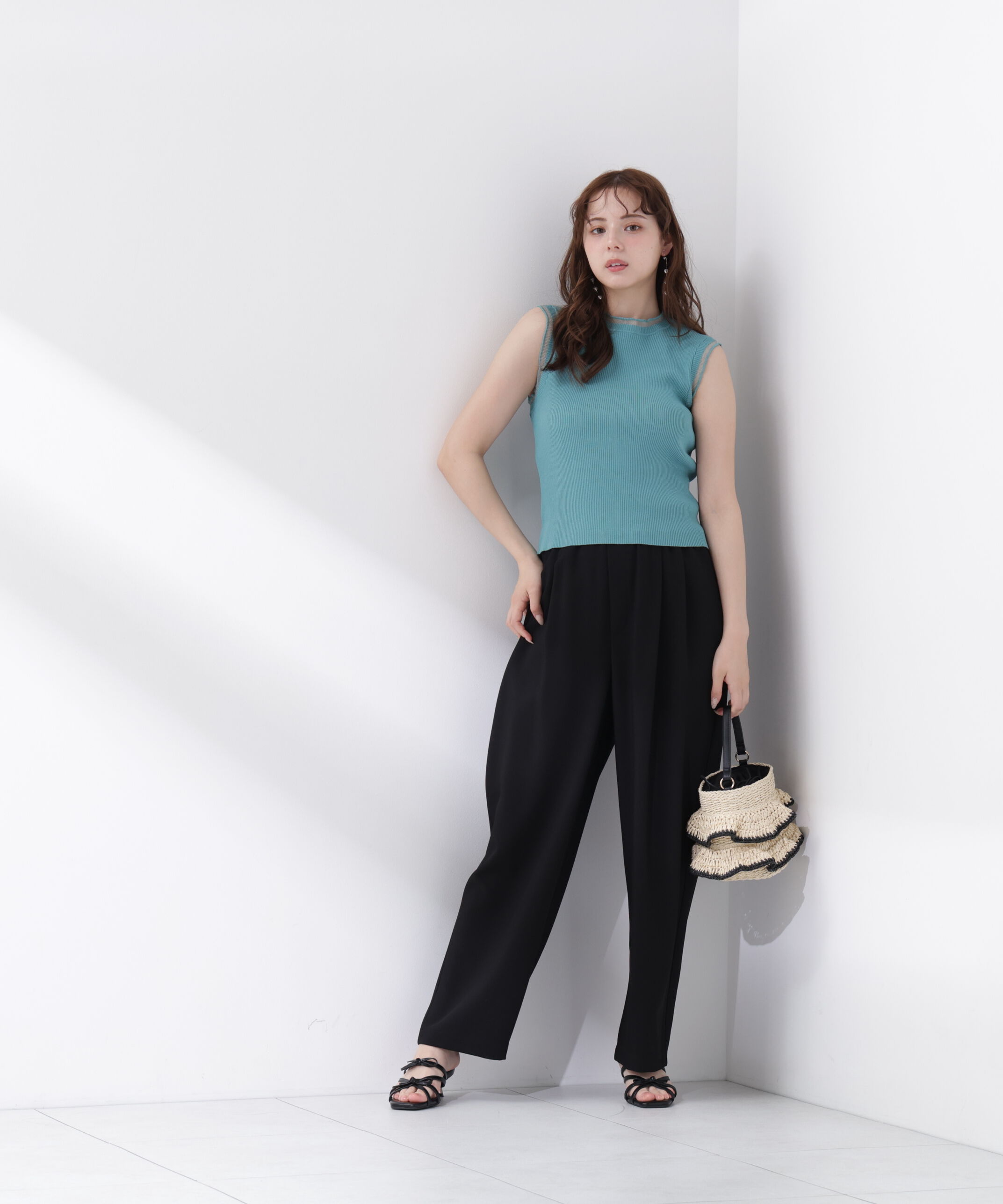 PROPORTION BODY DRESSING「＜中川紅葉さん着用＞部分シアーノースリーニット」|ニット・セーター|