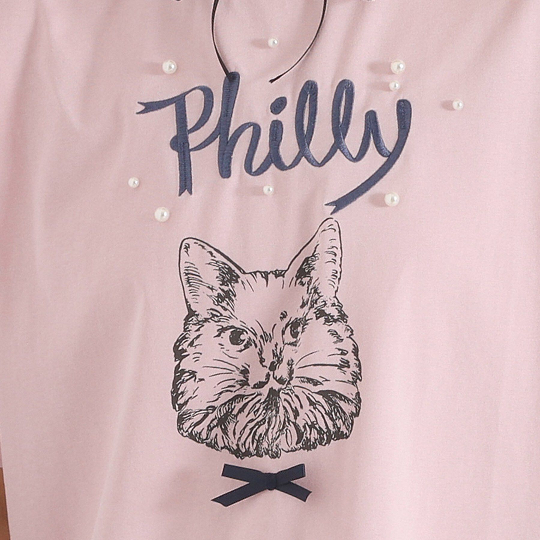 ITS&rsquo;DEMO「<Philly chocolateコラボ>キャットプリントTシャツ」|Tシャツ・カットソー|
