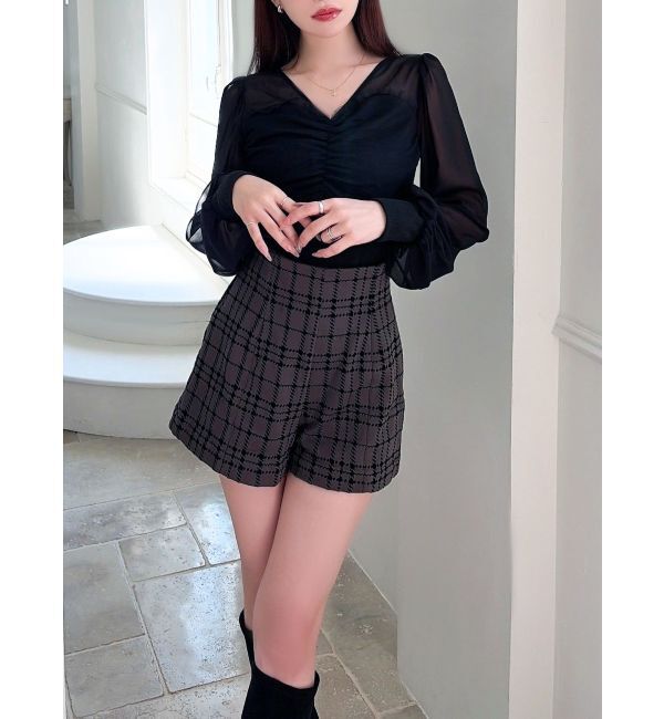 RESEXXY「チェックハイウエストショートパンツ」|その他|
