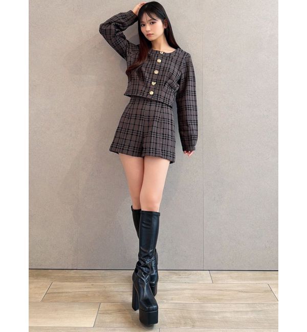 RESEXXY「チェックハイウエストショートパンツ」|その他|