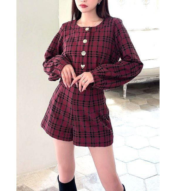 RESEXXY「チェックハイウエストショートパンツ」|その他|