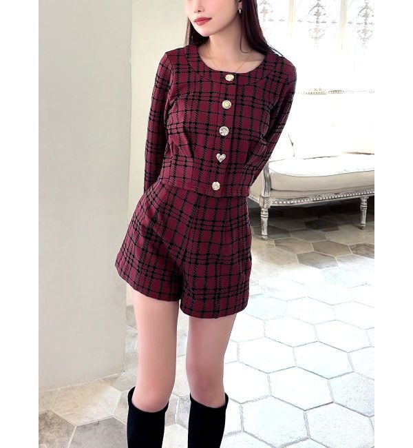 RESEXXY「チェックハイウエストショートパンツ」|その他|