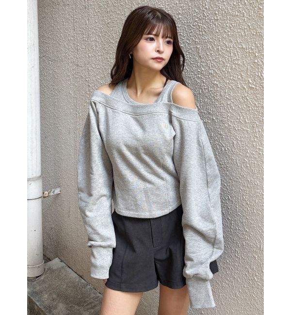 MURUA「タンクレイヤードスウェットトップス」|Tシャツ・カットソー|