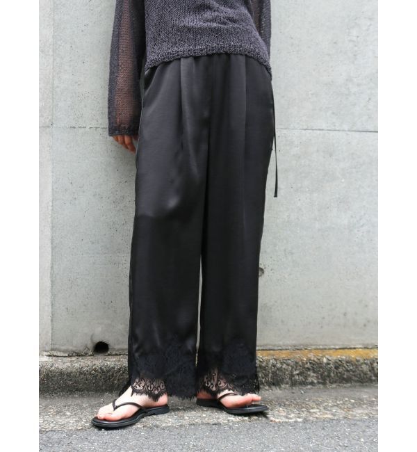 Ungrid「レースデザインサテンパンツ」|その他|