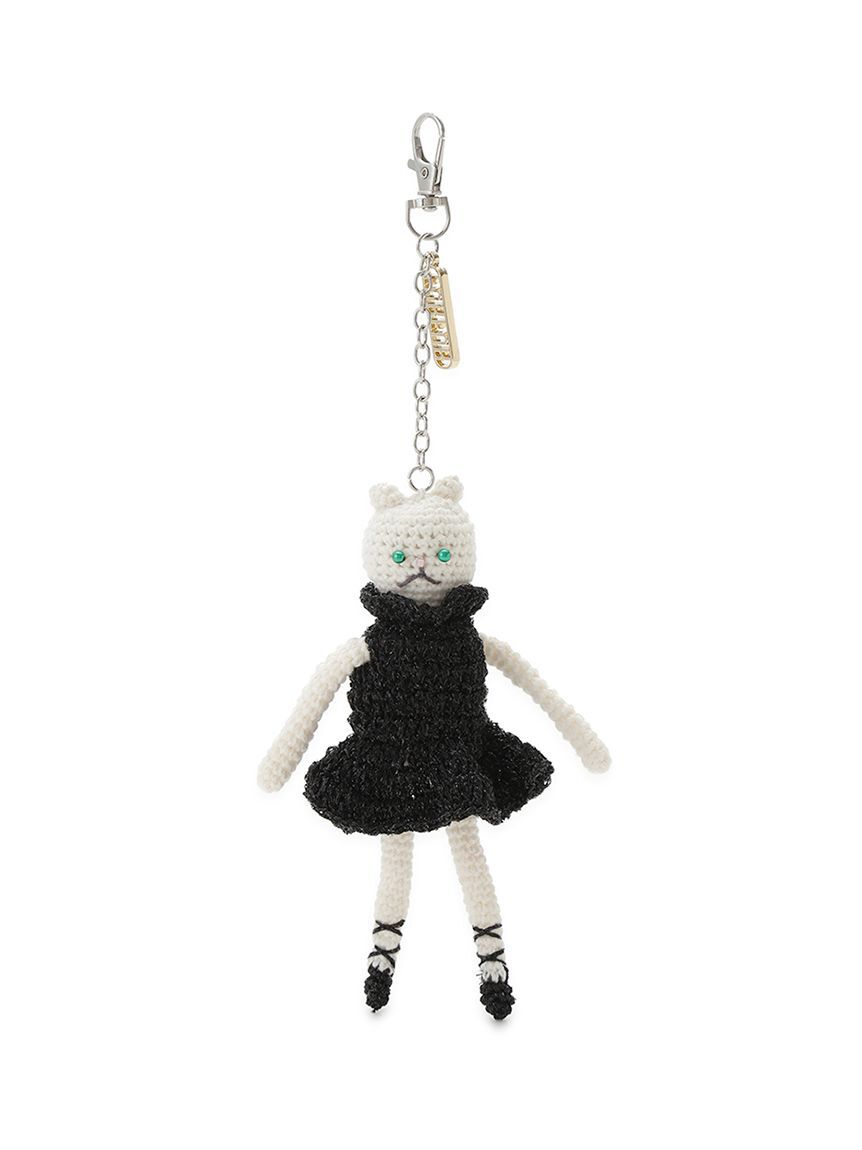 FURFUR「プリマキャットモチーフクロシェチャーム」|キーケース|BLK