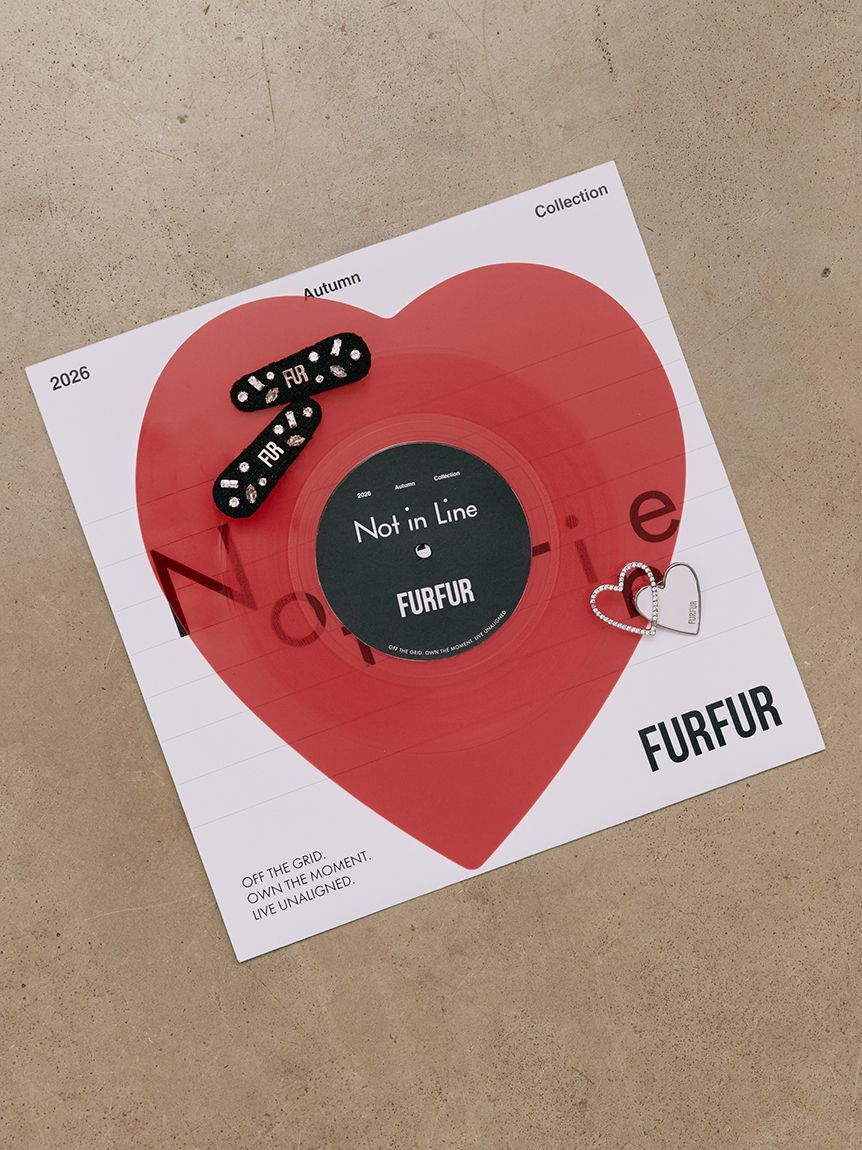 FURFUR「ダブルハートモチーフブローチ」|ブローチ・コサージュ|