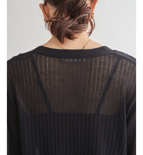 ikka「【接触冷感】シア－ニットカーディガン」|その他|