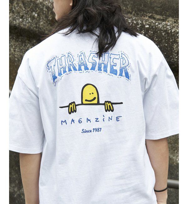 VENCE share style「THRASHER スラッシャー マークゴンザレスロゴＴシャツ」|Tシャツ・カットソー|ホワイト