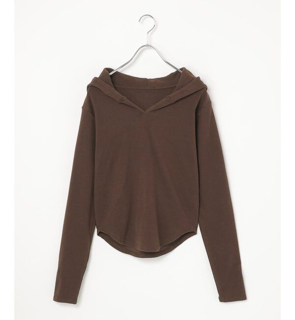 VENCE share style「スキッパーフーディーロンT」|その他|ブラウン