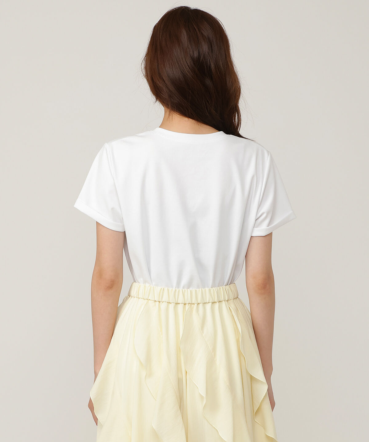 アンドクチュール「ワンポイント刺繍Tシャツ」|Tシャツ・カットソー|