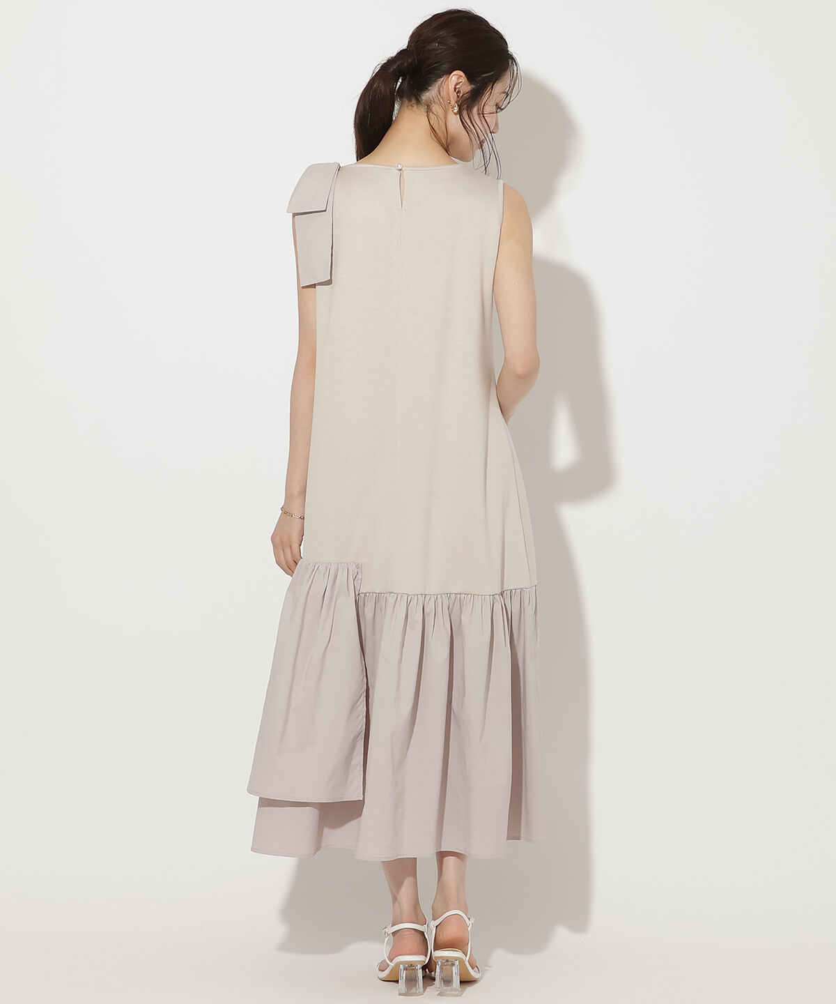 WILLSELECTION「ショルダーリボンヘムフレアワンピース」|ワンピース|