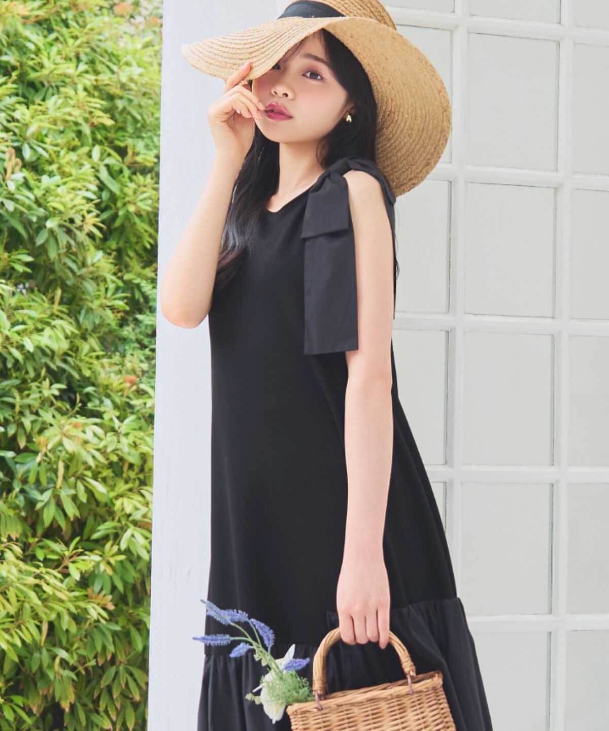 WILLSELECTION「ショルダーリボンヘムフレアワンピース」|ワンピース|