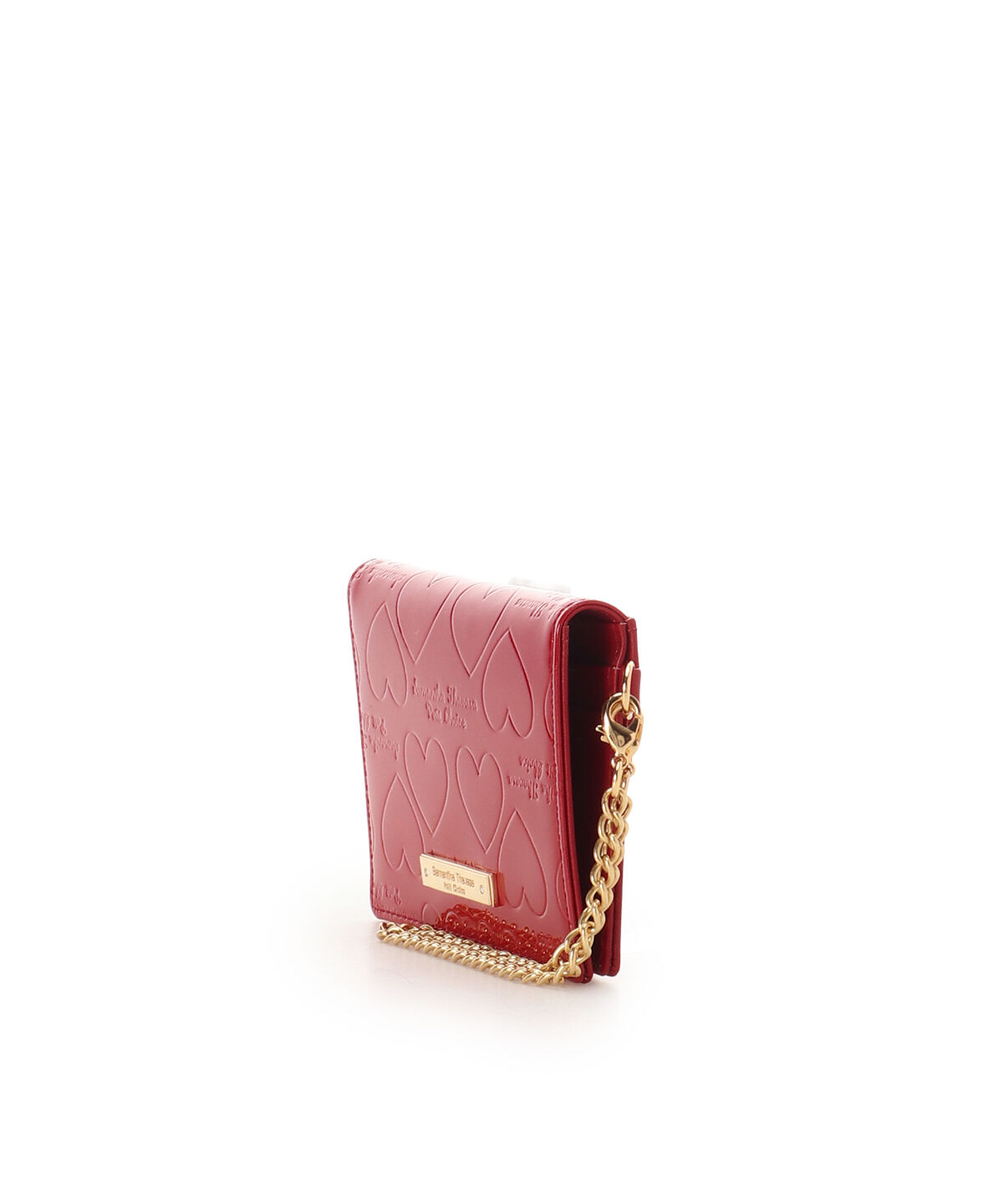 Samantha Thavasa Petit Choice「エナメルハート型押し 2つ折りパスケース」|定期入れ|