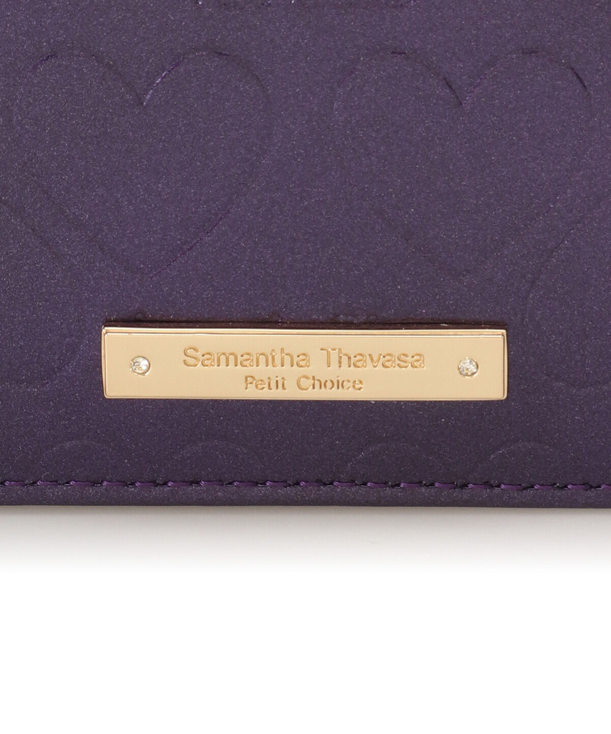 Samantha Thavasa Petit Choice「エナメルハート型押し 2つ折りパスケース」|定期入れ|