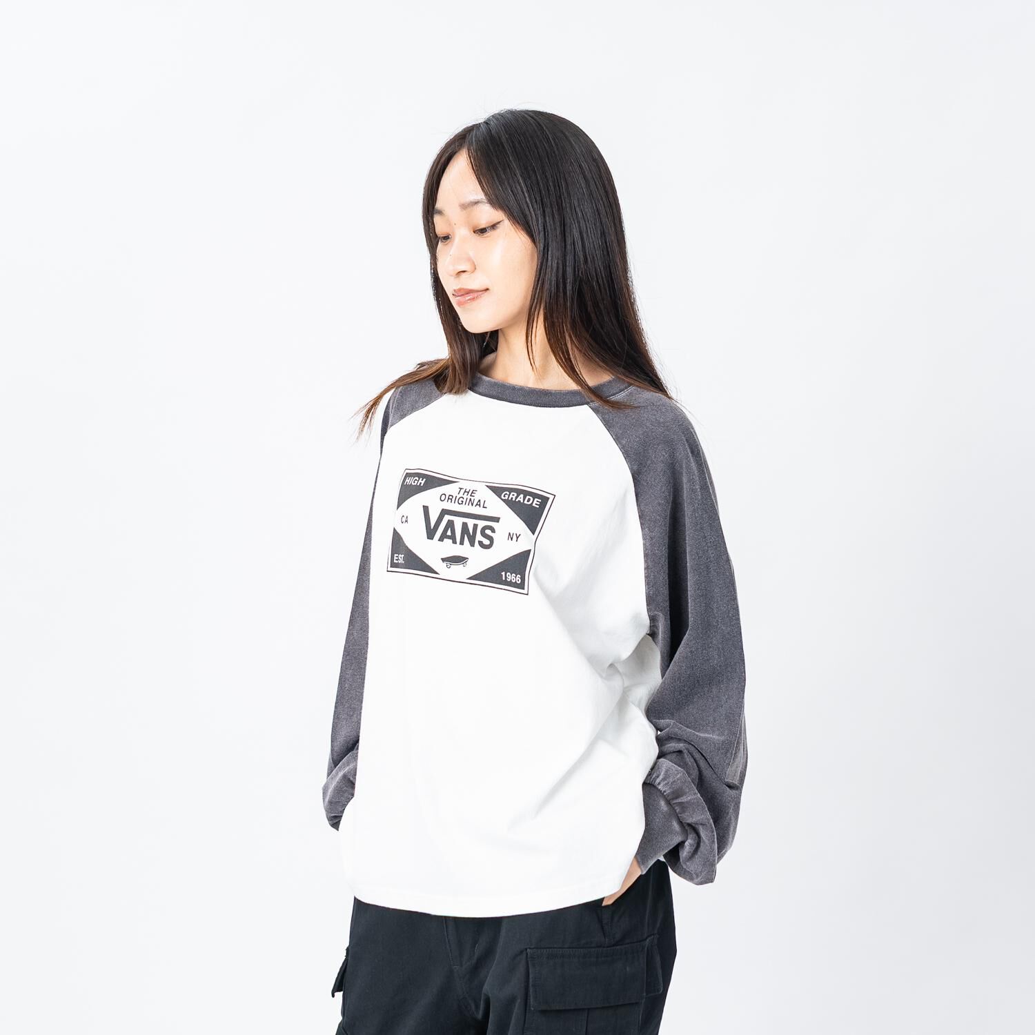 VANS「【VANSｱﾊﾟﾚﾙ(WJ)】W HIGH GRADE PT RAGLAN LS T」|Tシャツ・カットソー|