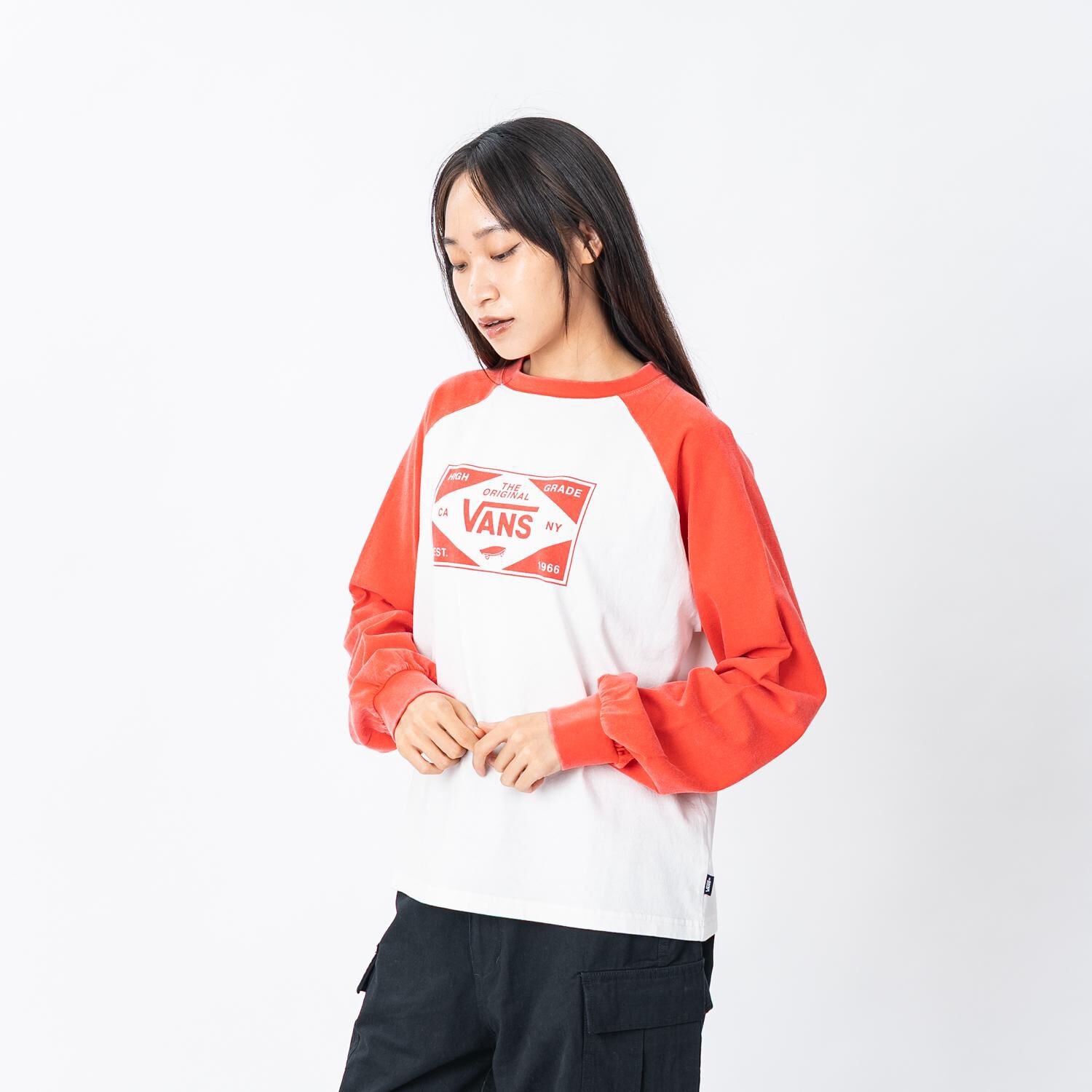 VANS「【VANSｱﾊﾟﾚﾙ(WJ)】W HIGH GRADE PT RAGLAN LS T」|Tシャツ・カットソー|