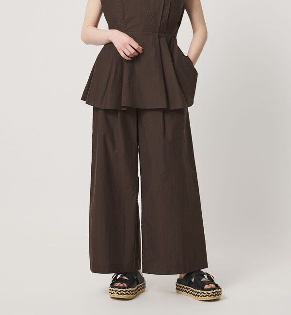 UNITED ARROWS「MANTECO POP ワイドパンツ」|スラックス|DK.BROWN