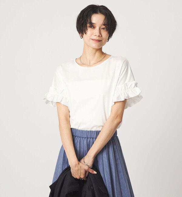 UNITED ARROWS green label relaxing「ソデフリル Tシャツ 汗染み防止」|Tシャツ・カットソー|