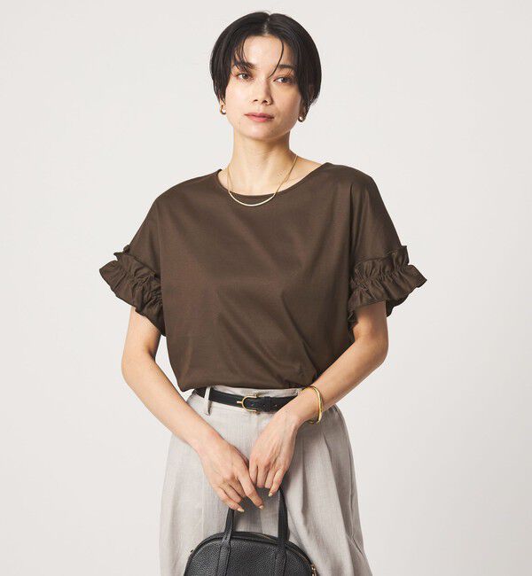 UNITED ARROWS green label relaxing「ソデフリル Tシャツ 汗染み防止」|Tシャツ・カットソー|
