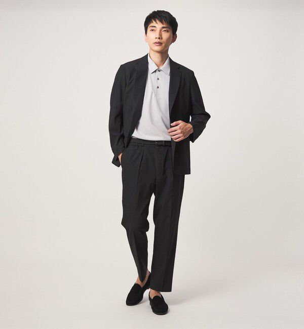 UNITED ARROWS green label relaxing「A+ air ポリエステル 空羽 リラックス イージー 1プリーツ スラックス セットパンツ -吸水速乾・通気性-」|スラックス|
