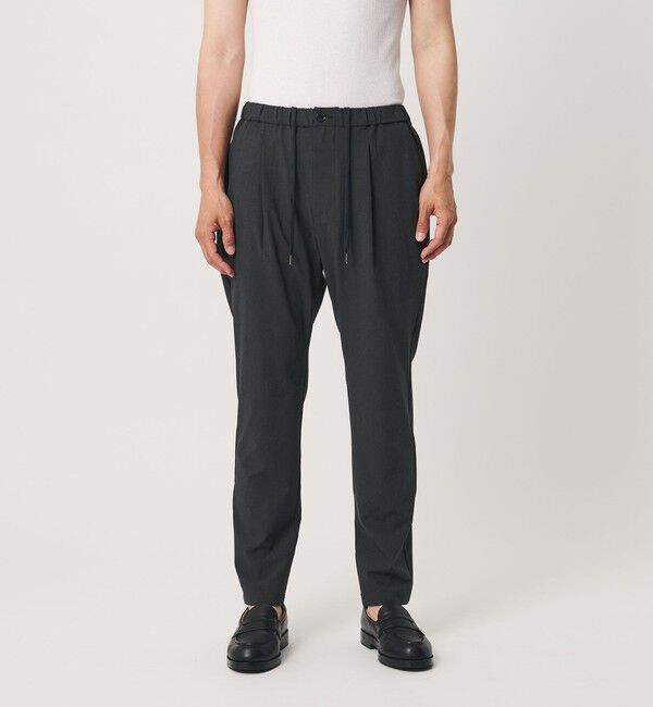 BEAUTY&YOUTH UNITED ARROWS「クールタッチ TR 1プリーツ イージーパンツ NO.5 ストレッチ 接触冷感」|チノ|
