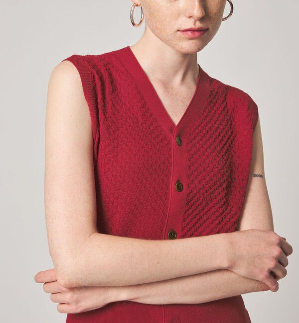 STEVEN ALAN「＜Steven Alan＞スクエア ジャガード ベスト」|ニット・セーター|