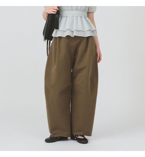 Ray BEAMS 「2タック カーブ バレル チノパンツ」|チノ|BROWN
