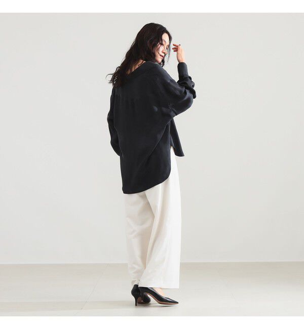 Demi-Luxe BEAMS 「キュプラ Vネック プルオーバーシャツ」|シャツ・ブラウス|
