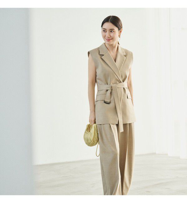 Demi-Luxe BEAMS 「エディター東原妙子 &times; Demi-Luxe BEAMS / ウォッシャブルウール ジレ」|ダウン|