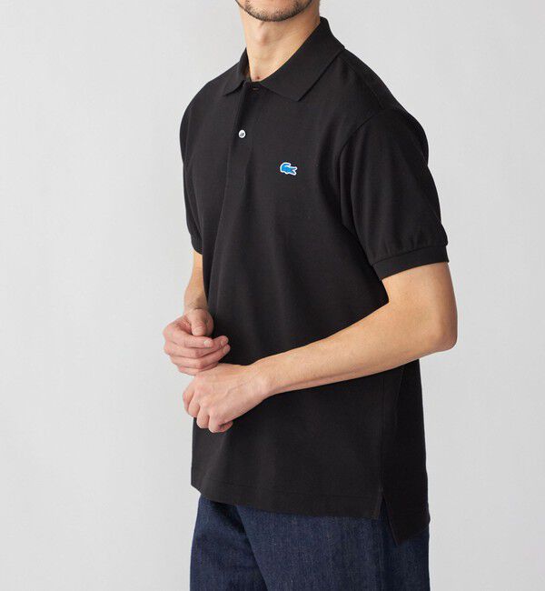 SHIPS「【SHIPS別注】LACOSTE: NEW 70's ドロップテイル ポロシャツ」|Tシャツ・カットソー|ブラック