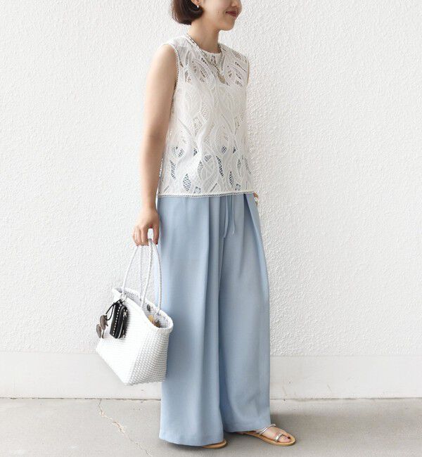SHIPS for women「〈手洗い可能〉刺繍 レース ノースリーブ プルオーバー」|その他|