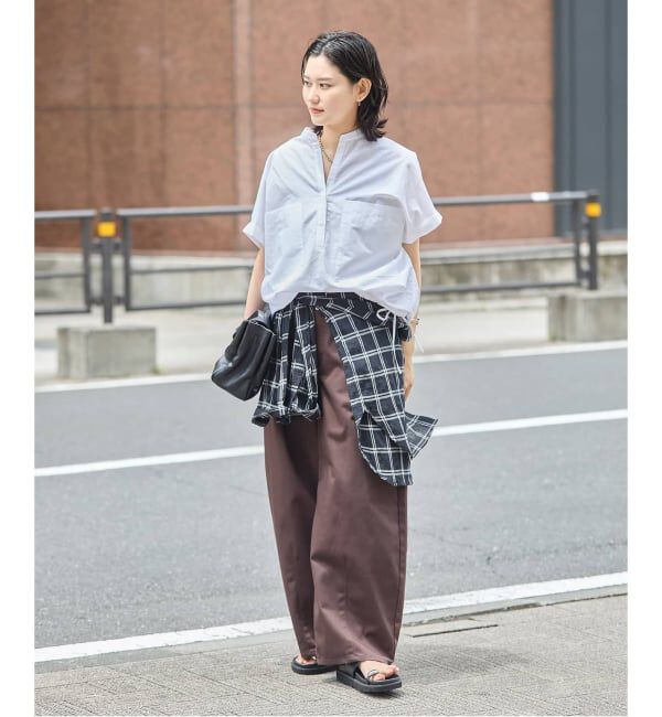 JOURNAL STANDARD「《WEB限定追加3》ハードマンズリネンコットンフレンチスリーブスキッパーシャツ」|シャツ・ブラウス|