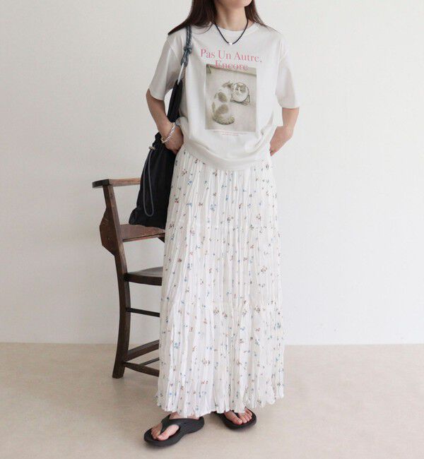 fredy emue「【UVカット/接触冷感】CATフォトＴシャツ」|Tシャツ・カットソー|