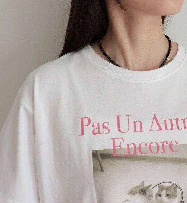 fredy emue「【UVカット/接触冷感】CATフォトＴシャツ」|Tシャツ・カットソー|