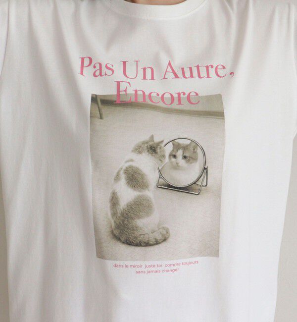 fredy emue「【UVカット/接触冷感】CATフォトＴシャツ」|Tシャツ・カットソー|
