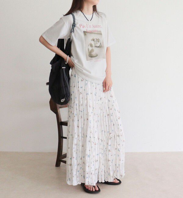 fredy emue「【UVカット/接触冷感】CATフォトＴシャツ」|Tシャツ・カットソー|