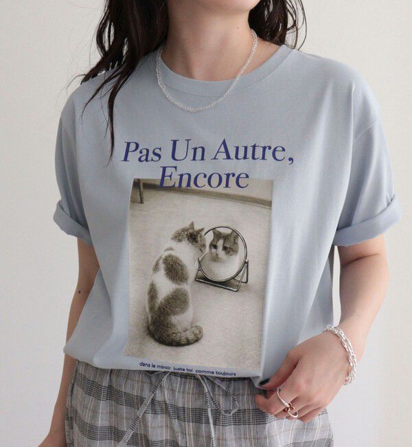 fredy emue「【UVカット/接触冷感】CATフォトＴシャツ」|Tシャツ・カットソー|