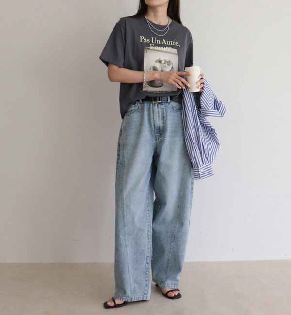fredy emue「【UVカット/接触冷感】CATフォトＴシャツ」|Tシャツ・カットソー|