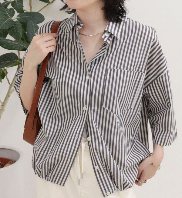 fredy emue「【人気につき半袖Ver.で再登場】汗染み軽減加工COTTON半袖シャツブルゾン」|シャツ・ブラウス|