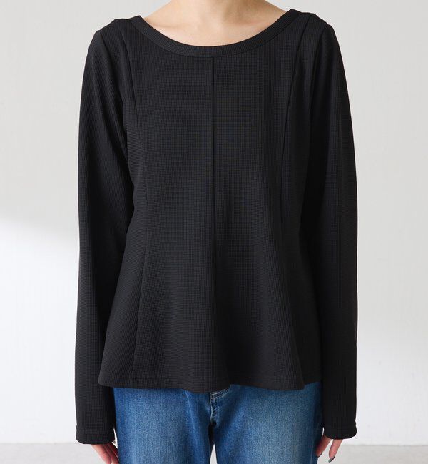  「【再販売決定!】《Matsushita企画》ワッフルペプラムカットソー」|Tシャツ・カットソー|