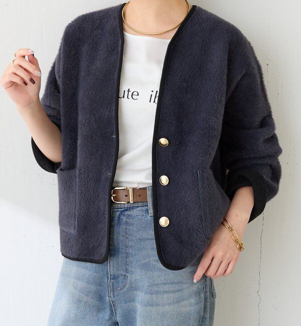  「ミニシャギースキッパーカーディガン」|ニット・セーター|