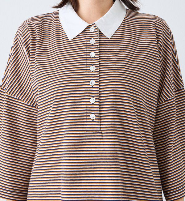  「【レトロな雰囲気に】マルチボーダーポロ」|Tシャツ・カットソー|