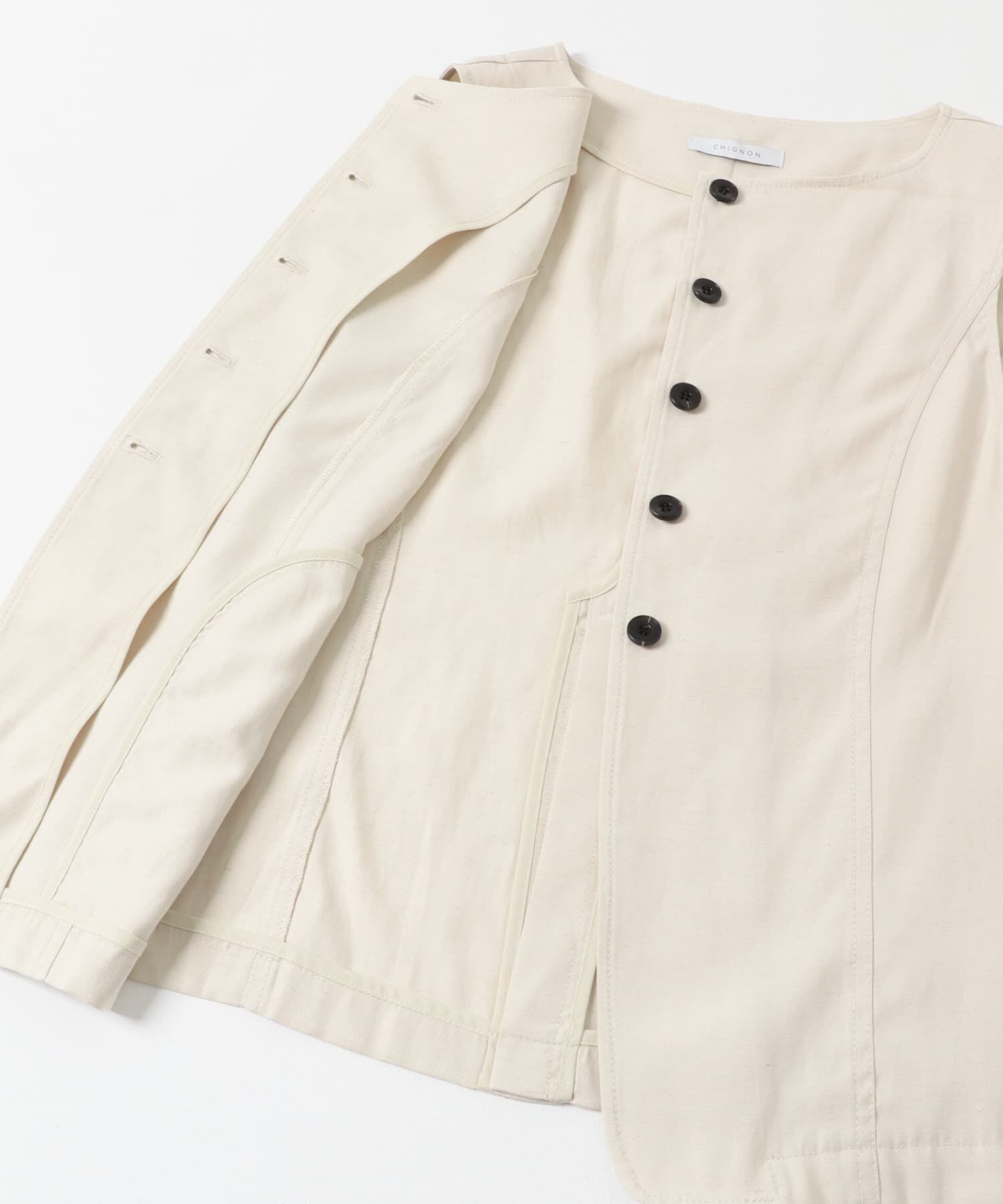 URBAN RESEARCH ROSSO「CHIGNON　麻ミックスジレトップス」|ベスト・ジレ|