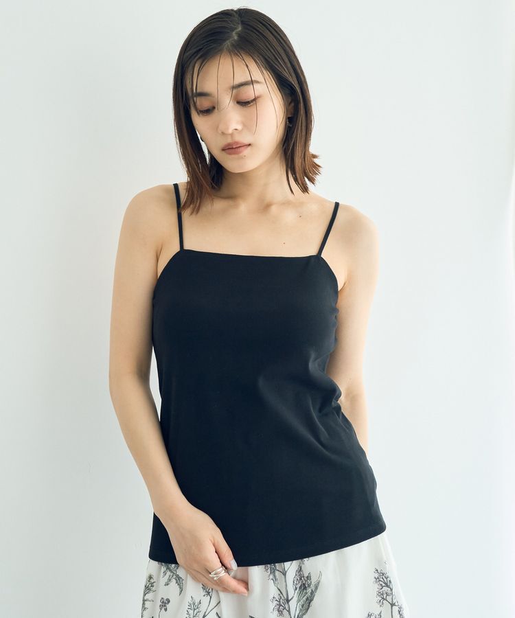 YECCA VECCA「カップ付きベアキャミソール」|キャミソール|Black