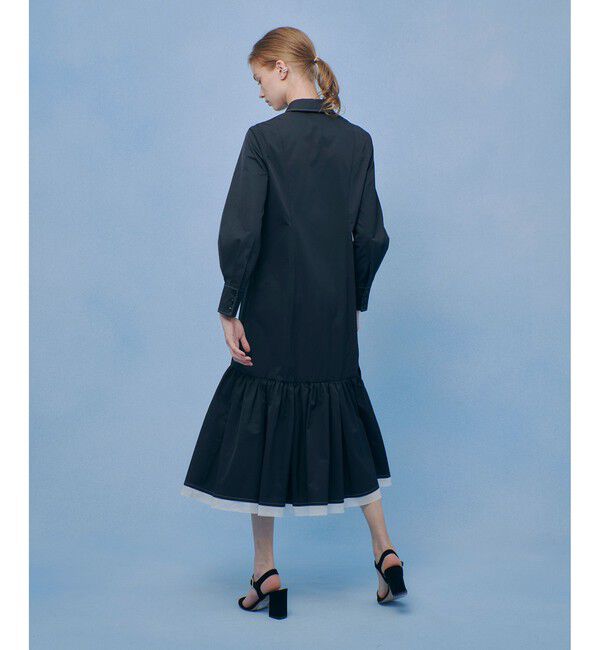 LOULOU WILLOUGHBY「【LOULOU WILLOUGHBY】メモリーツイルティアードシャツワンピース」|ワンピース|