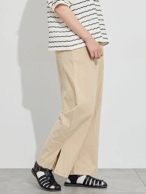 Samansa Mos2「【クールコットン】脇スリットストレートパンツ」|その他|