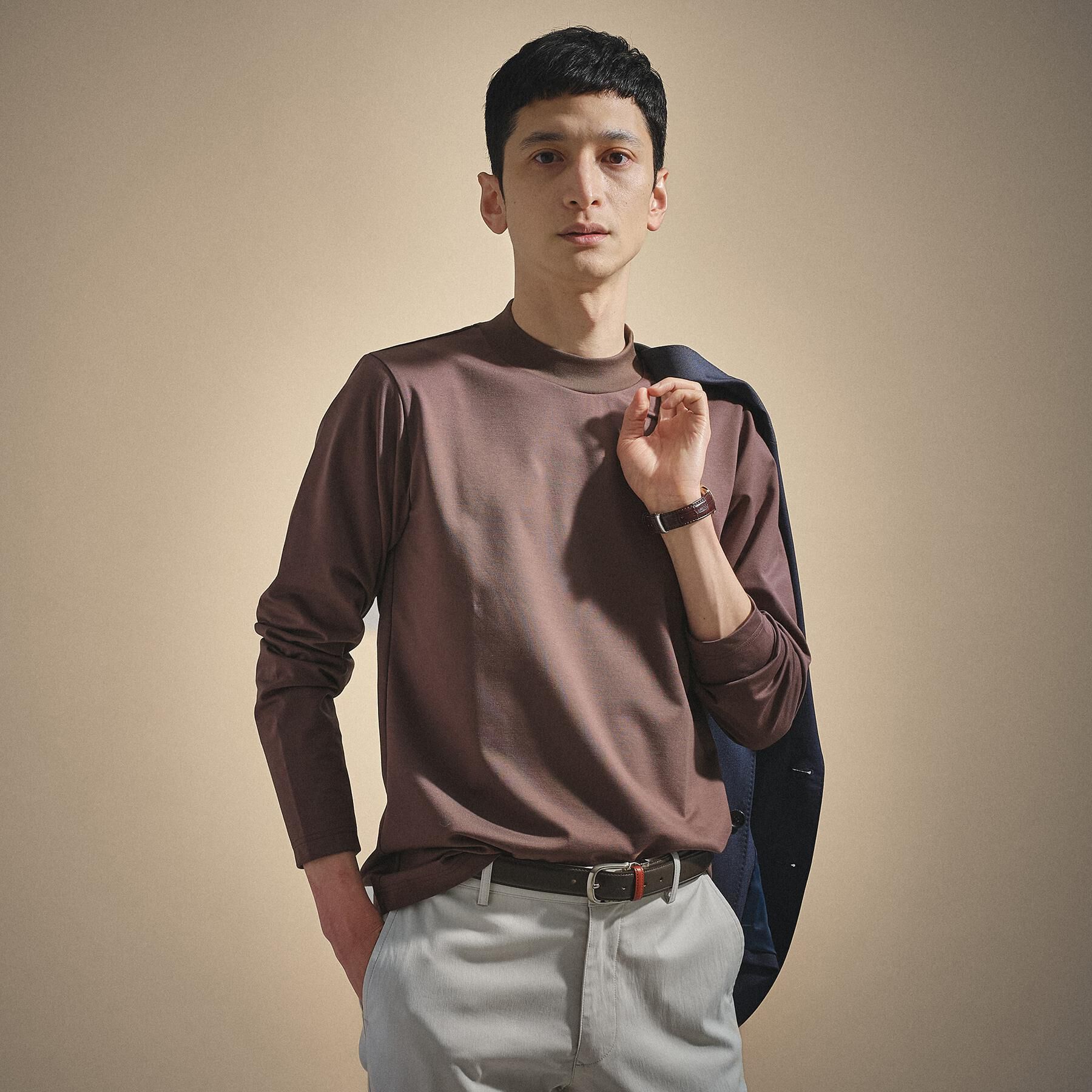 TAKEO KIKUCHI「ハイゲージ モックネックＴシャツ」|Tシャツ・カットソー|