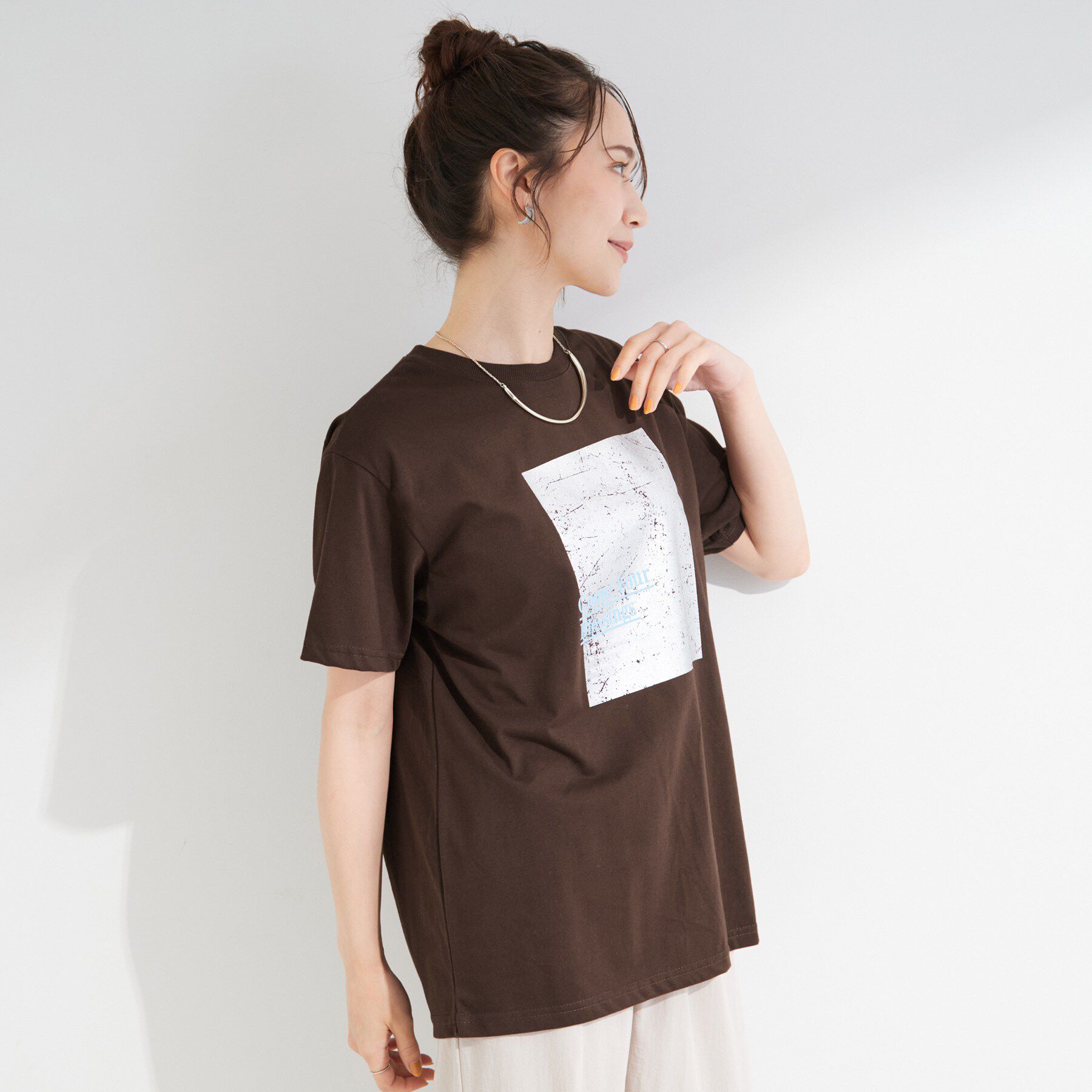 SHOO･LA･RUE「【ひんやり/S-LL】選べる4柄　デイリー使いにぴったりな 大人の頼れるTシャツ」|Tシャツ・カットソー|