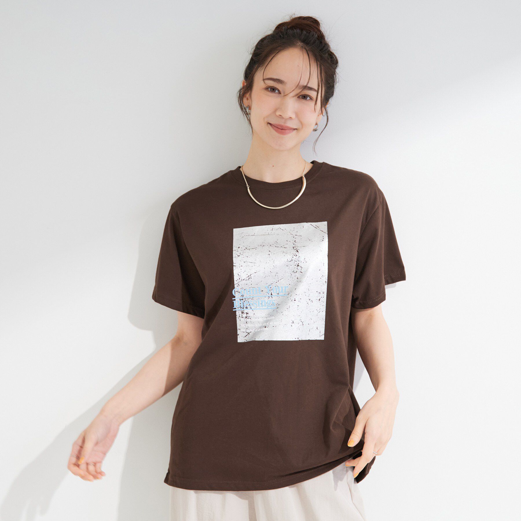 SHOO･LA･RUE「【ひんやり/S-LL】選べる4柄　デイリー使いにぴったりな 大人の頼れるTシャツ」|Tシャツ・カットソー|